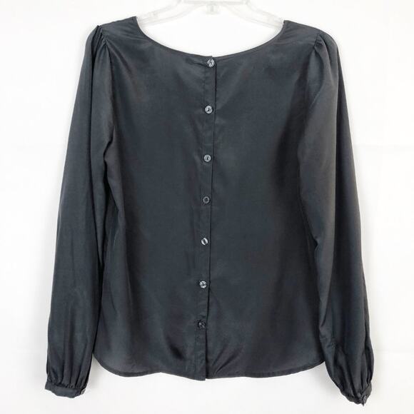 Xhilaration Bubble Sleeve Eyelet Scoop Neck Top Size S - Picture 8 of 11